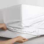 pure parima egyptian cotton adjustable fitted sheet#color_white