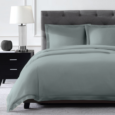 Pure Parima Egyptian Cotton Sheets Ultra Percale Duvet Cover Set#color_salt