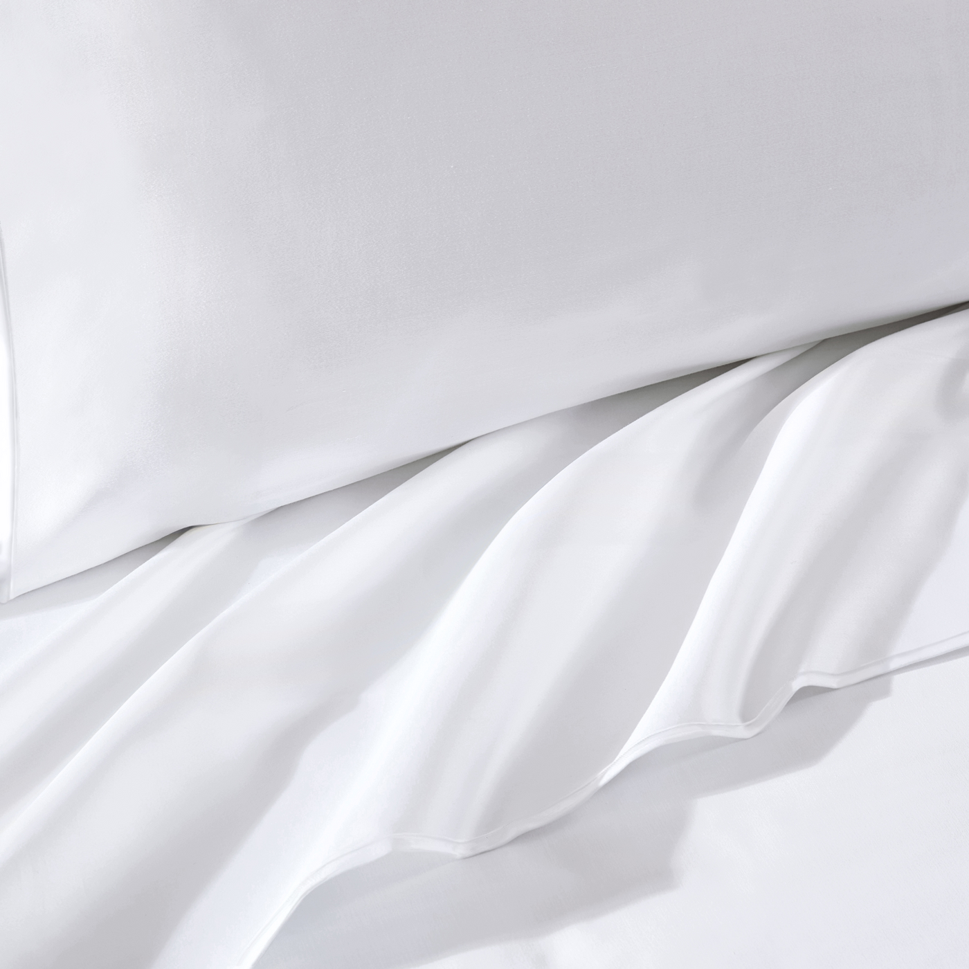 Silken Sateen Sheet Set Pure Parima Tencel Egyptian Cotton Silk#color_pearl