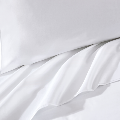 Silken Sateen Sheet Set Pure Parima Tencel Egyptian Cotton Silk#color_pearl