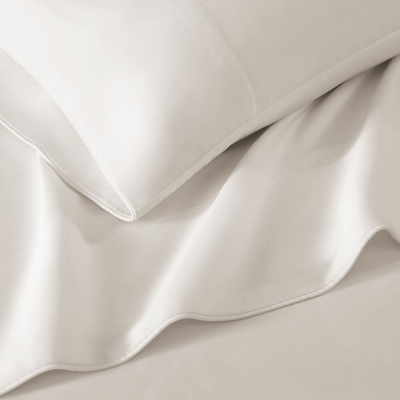 Silken Sateen Sheet Set Pure Parima Tencel Egyptian Cotton Silk#color_shell