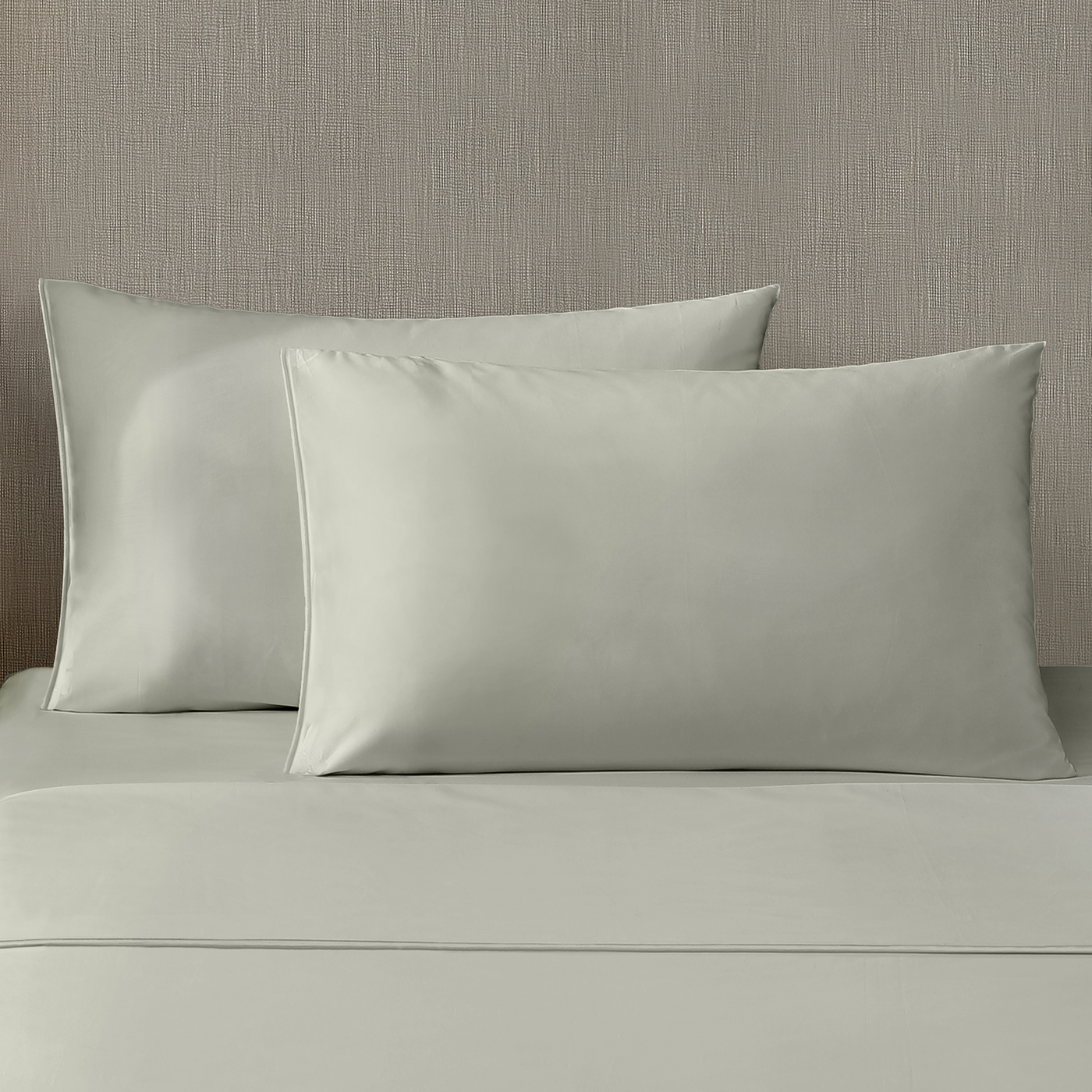 Silken Sateen Pillowcase Set Pure Parima Tencel Egyptian Cotton Silk#color_oyster