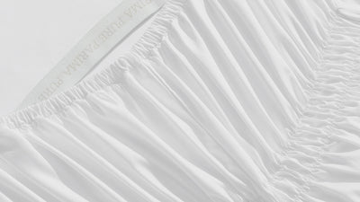 Pure Parima Egyptian Cotton Sheets Ultra Percale Fitted Sheet#color_white