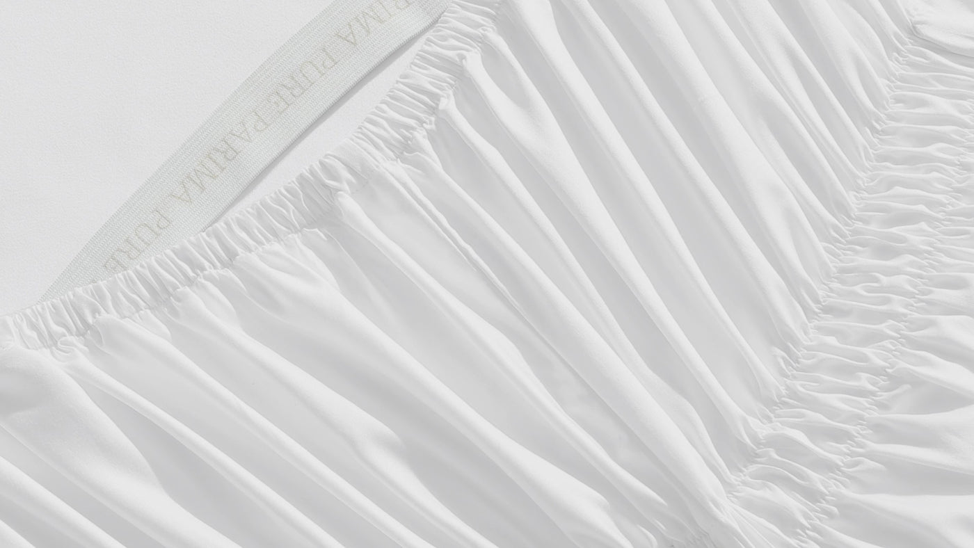 Pure Parima Egyptian Cotton Sheets Ultra Percale Fitted Sheet#color_bone