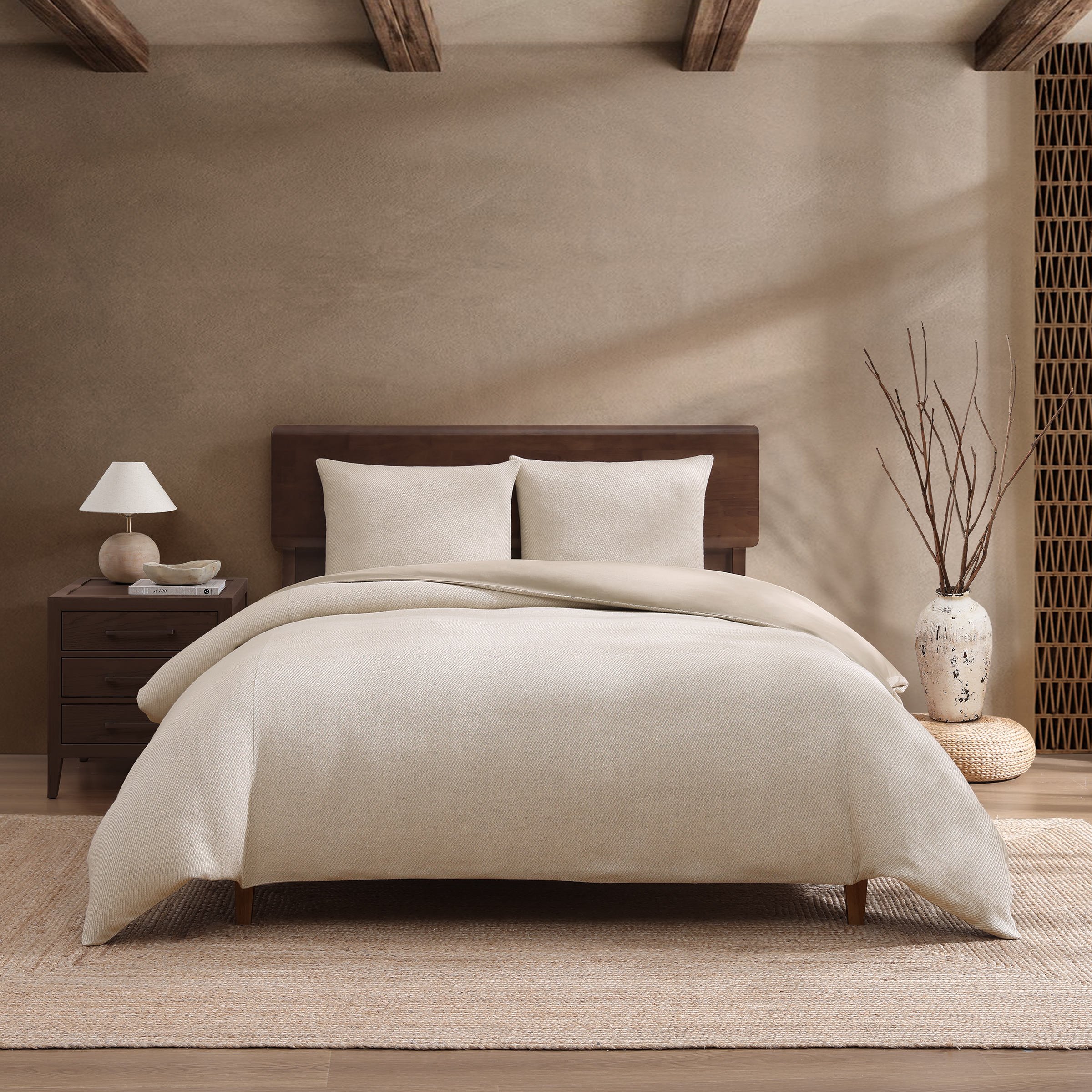 pure parima textured linen duvet cover 