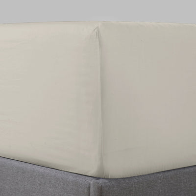 Pure Parima Egyptian Cotton Sheets Percale Fitted Sheet#color_flax