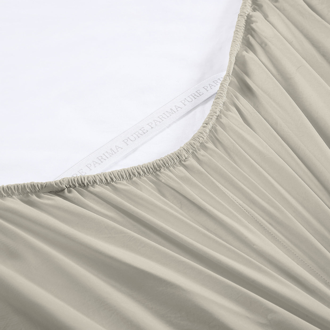 Pure Parima Egyptian Cotton Sheets Percale Fitted Sheet#color_flax